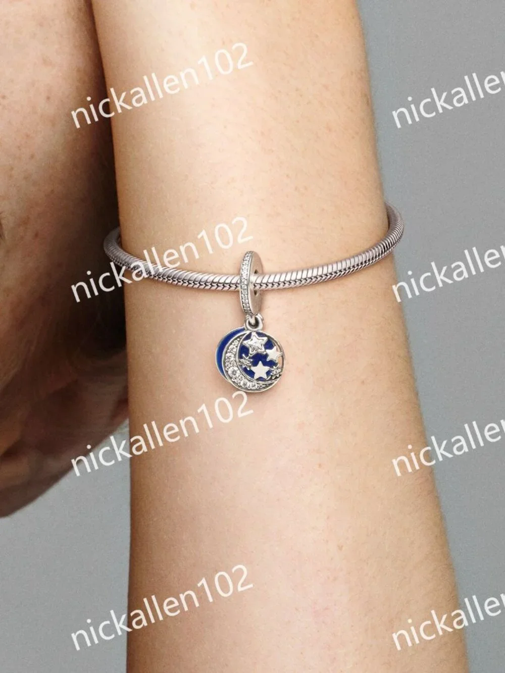 Pandora Moon & Blue Sky Dangle Charm